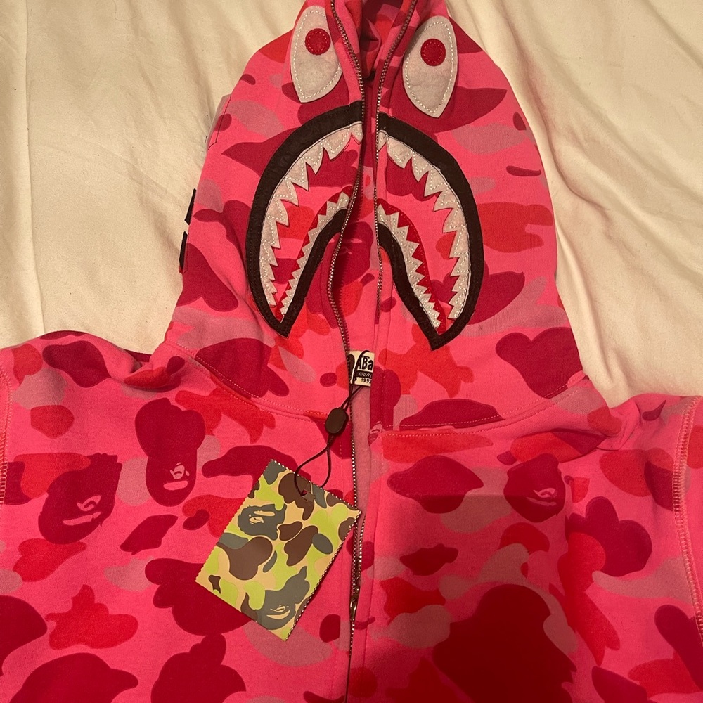 Pink Camo BAPE Hoodie. New with Tags